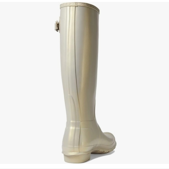 New Hunter Tall Nebula Pale Gold Rain Boots New Size 9 US - No Box - Picture 5 of 13